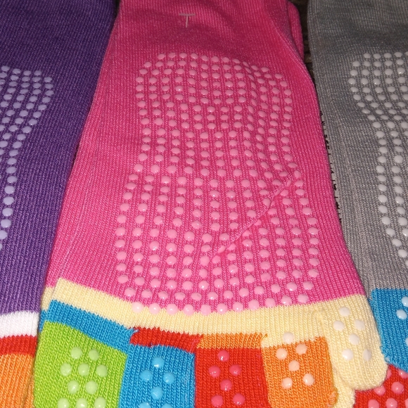 5 Finger Yoga Socks 3 Sport Anti Slip Silicone Gym Pilates Ballet Fitness Women - Picture 6 of 7